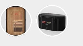 Recovery tier: mobile sauna and UFC cold plunge